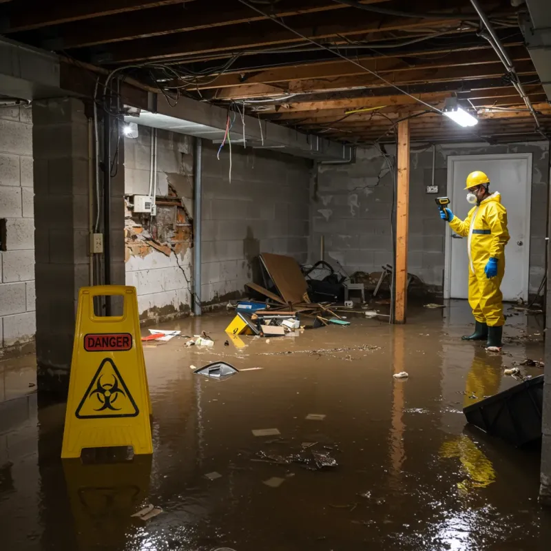 Flooded Basement Electrical Hazard in Brentwood, NY Property